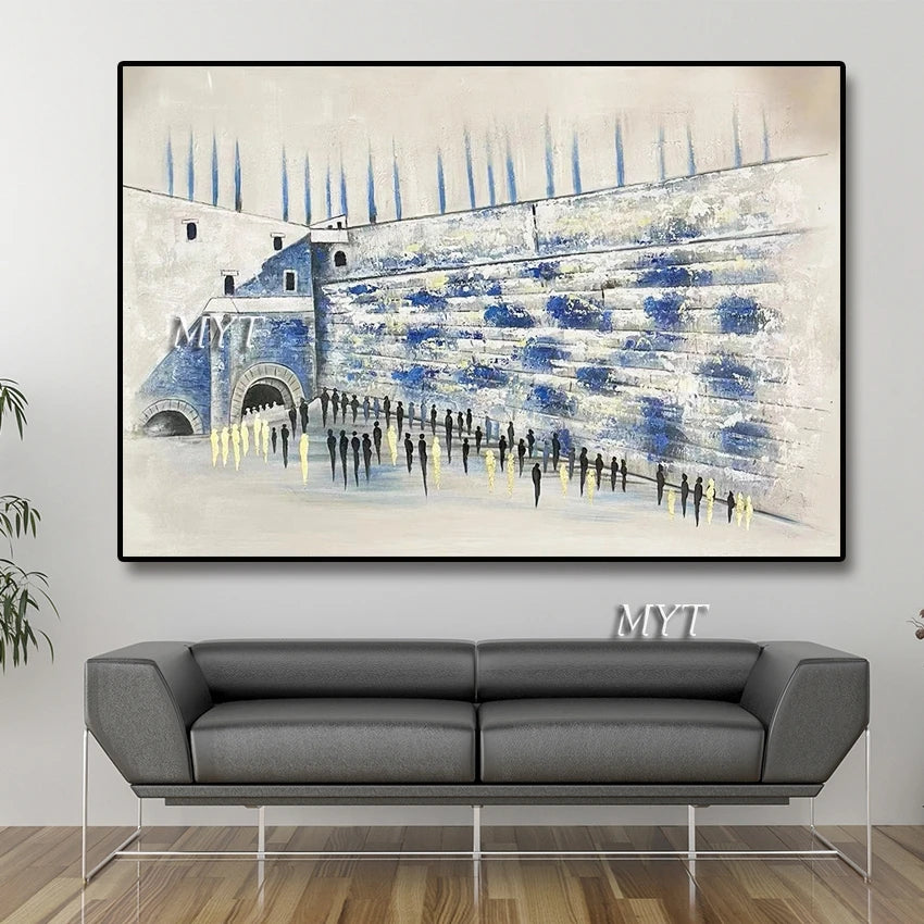High Quality Handpainted Oil Painting on Canvas - Nice Jewish Wall Picture Art Unframed Home Decor