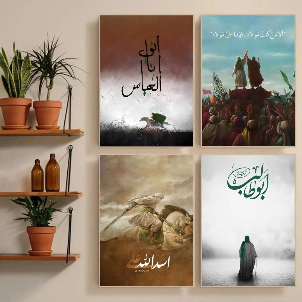 1pc Imam Hussain Ali Poster Sticker Print Waterproof Wall Art For Living Room