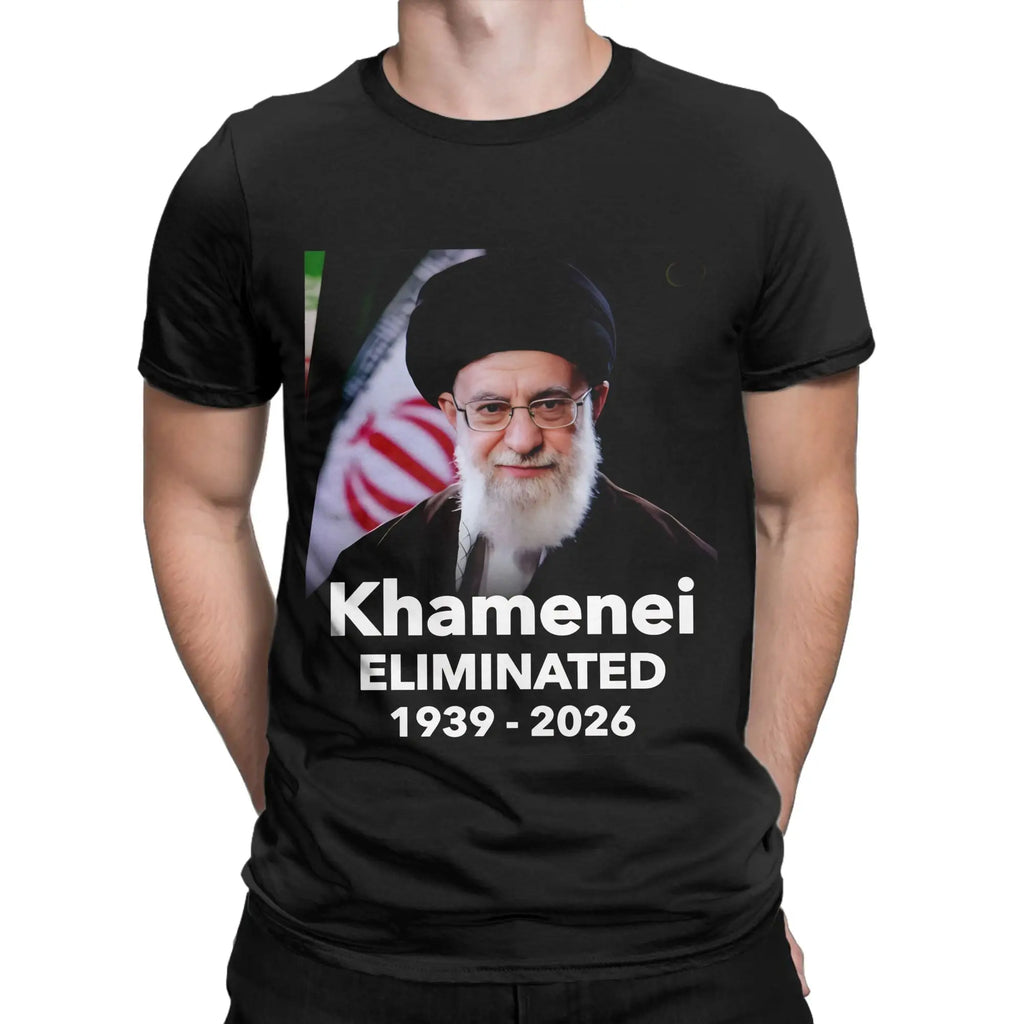 Men Women Printed RIP Iran Ayatollah Ali Khamenei 1939 - 2026  T Shirt Tee 100% Cotton  T-shirts Clothing