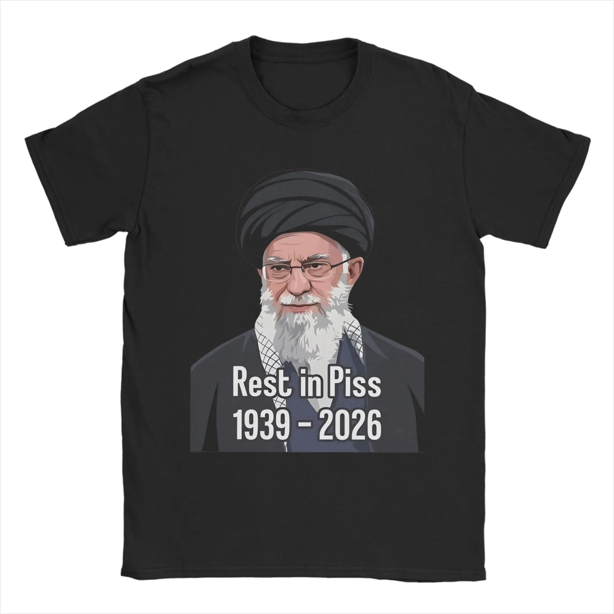 Vintage T Shirt Summer Ali Khamenei Fashion T Shirts  Pure Cotton Tee Shirt for Men's Y2K Retro Wholesale Short Sleeve Tops