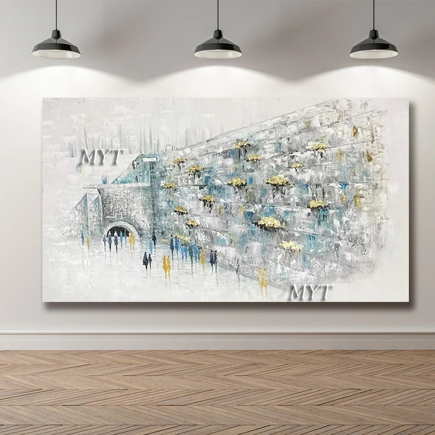 High Quality Handpainted Oil Painting on Canvas - Nice Jewish Wall Picture Art Unframed Home Decor