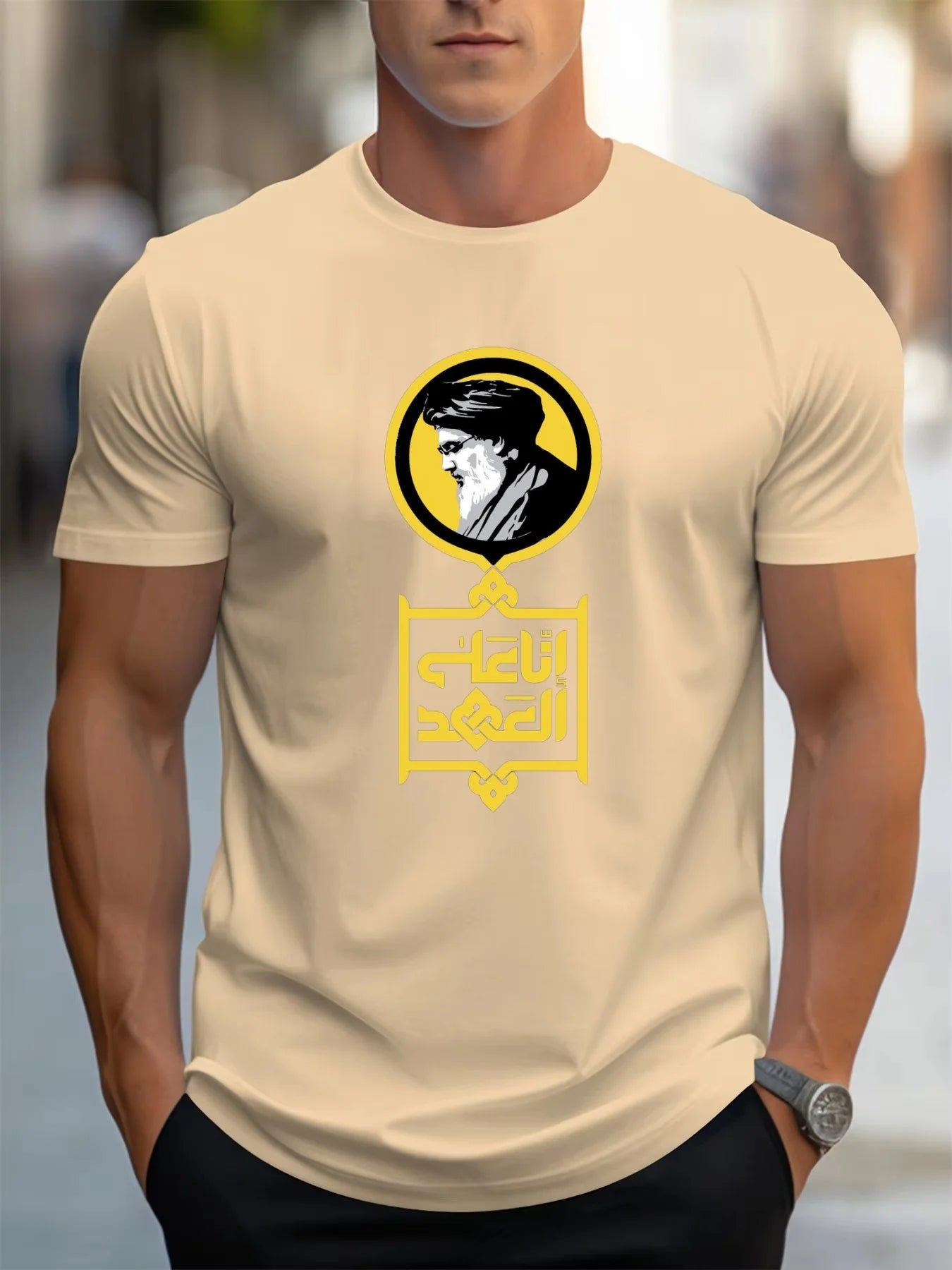 2025 Men 100% Cotton T-Shirt New Khomeini Imam Graphic Persia Islam T-Shirt Oversized Unisex Clothing Harajuku Vintage Casual