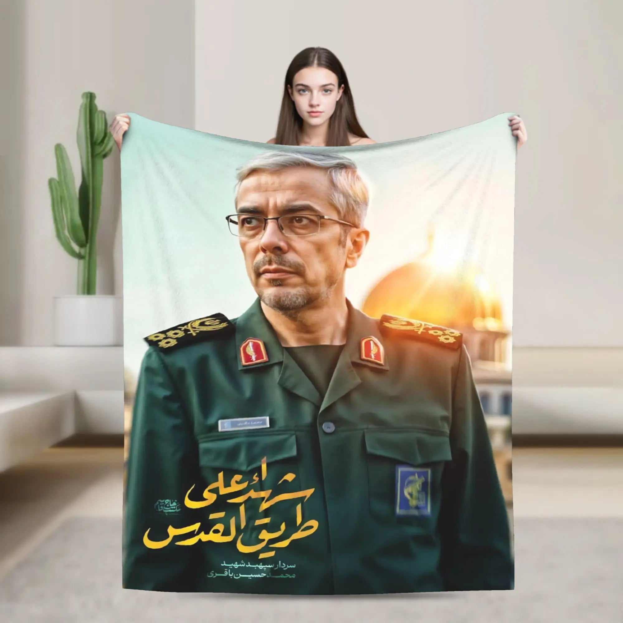 Soft Warm Blanket Ayatollah Sayyed Ali Khamenei Iranian Leader Throw Blanket  Flannel Bedspread For Couch Chair Sofa Bed Cover