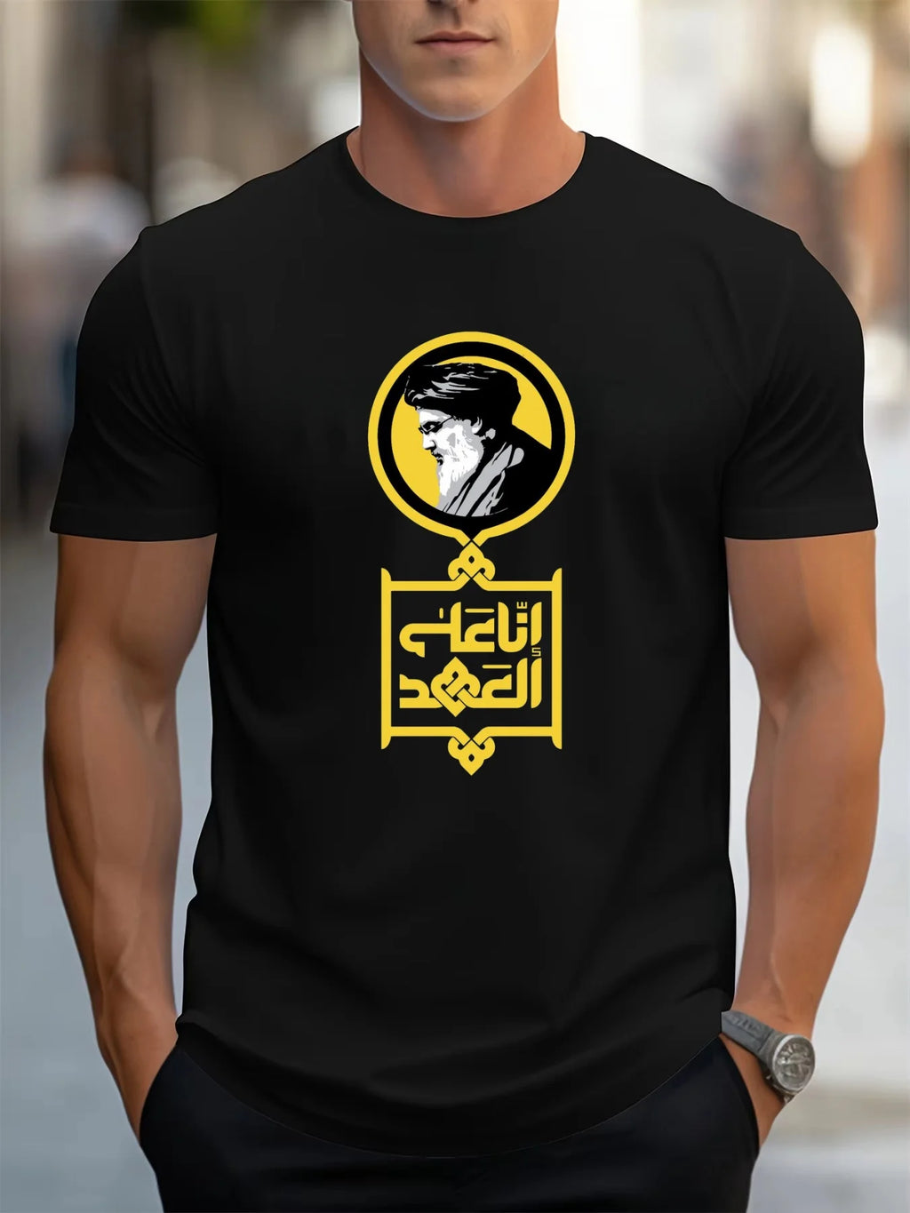 2025 Men 100% Cotton T-Shirt New Khomeini Imam Graphic Persia Islam T-Shirt Oversized Unisex Clothing Harajuku Vintage Casual