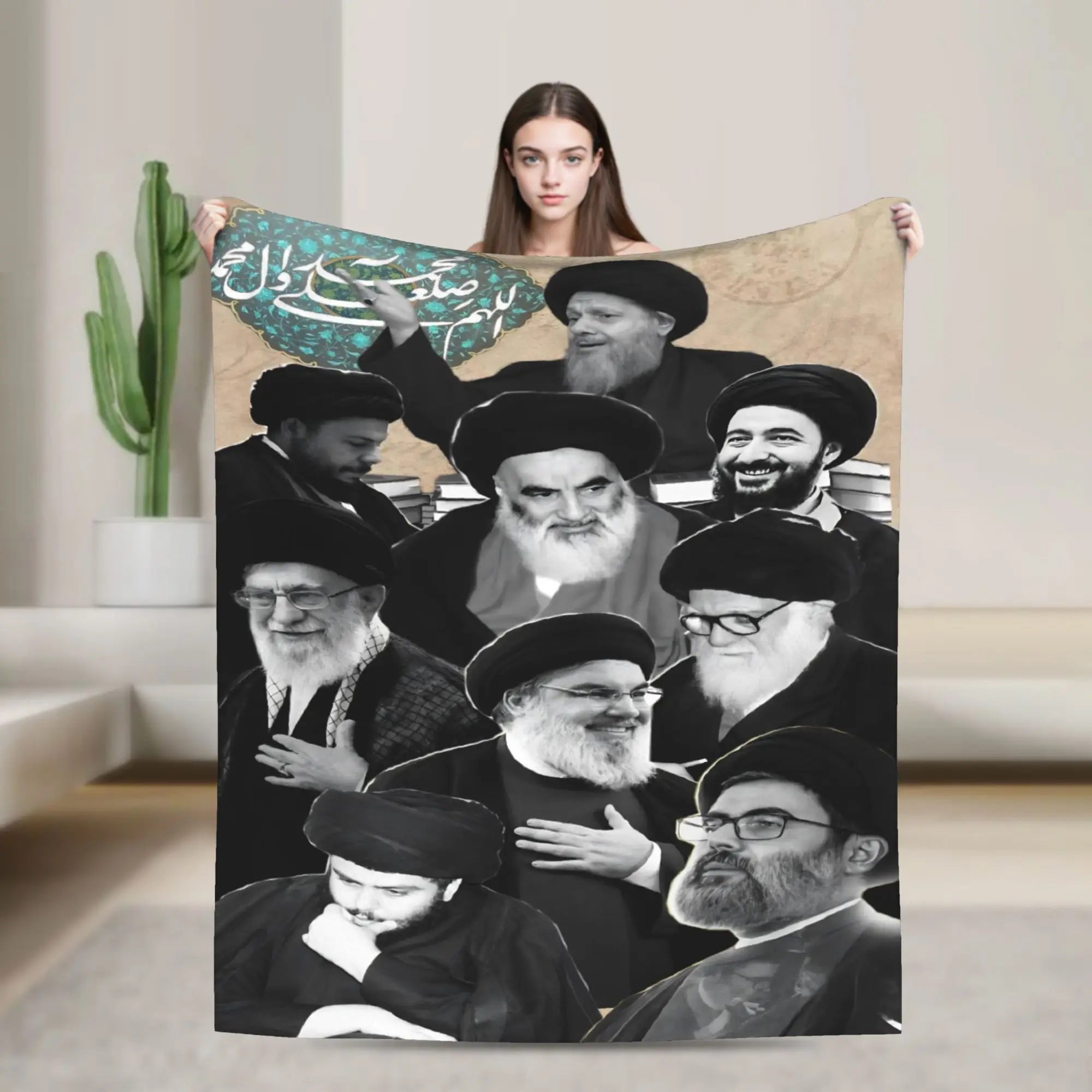 Ayatollah Sayyed Ali Khamenei Iranian Leader Blanket Aesthetic Throw Blanket Home Decor Flannel Bedspread Sofa Bed Cover