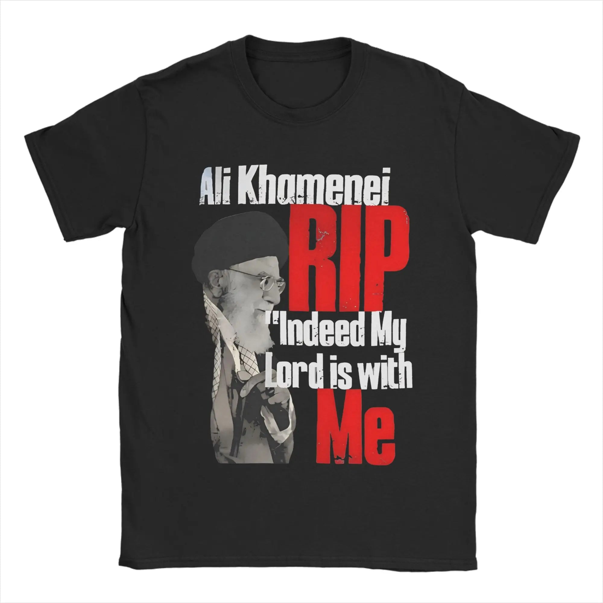 Harajuku T-Shirt RIP Iran Ali Khamenei Cotton T-Shirts Iranian Leader  Leisure Tee Shirt for Couple Beach Short Sleeve Top Tees