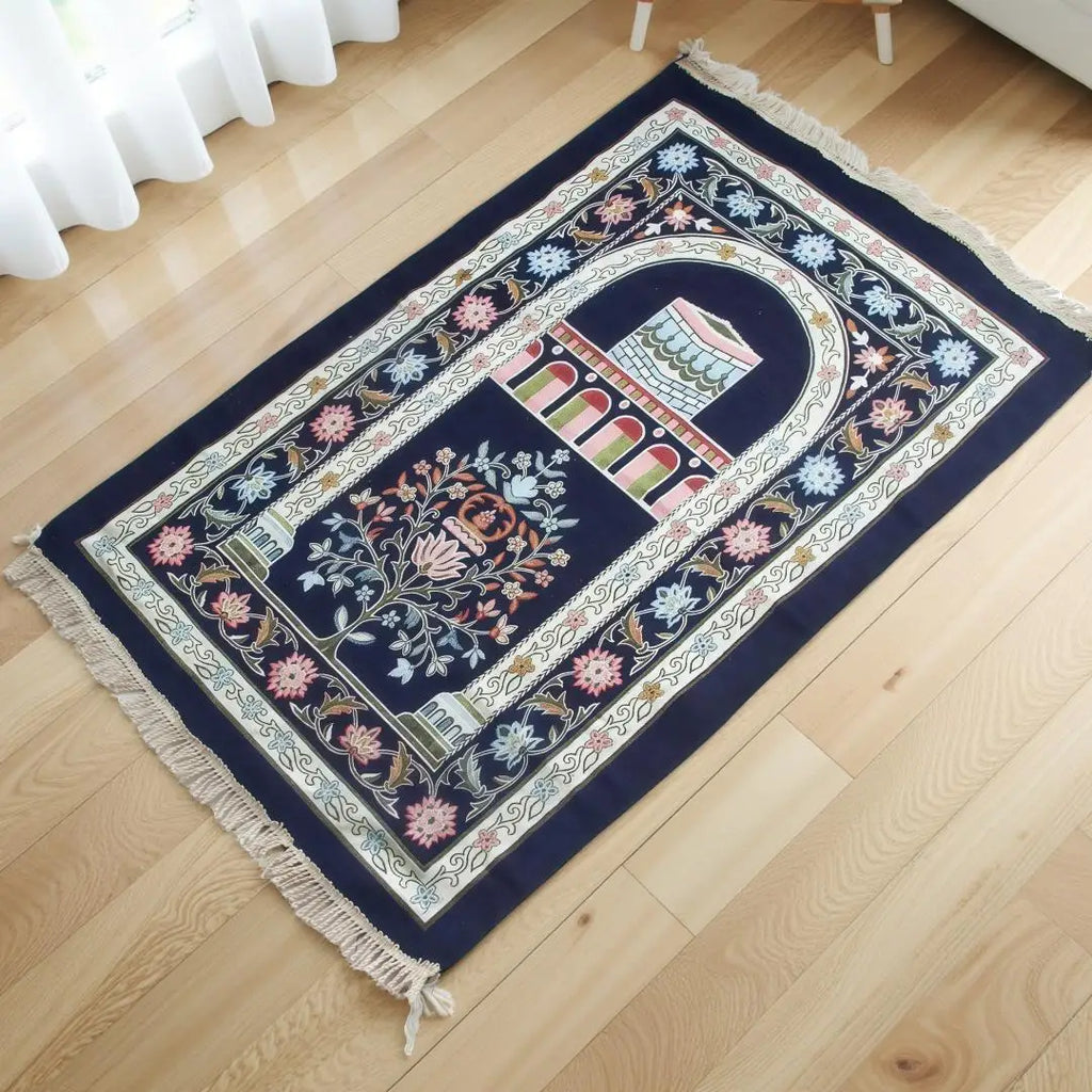 Praying Carpet Fabric Muslim Prayer Rug Muslim Prayer Mat Padded Soft Portable Prayer Mat for Church Hall